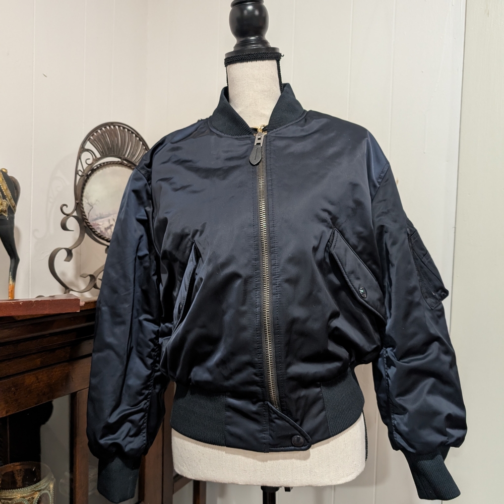 Women's Coach Dark Blue Bomber Jacket